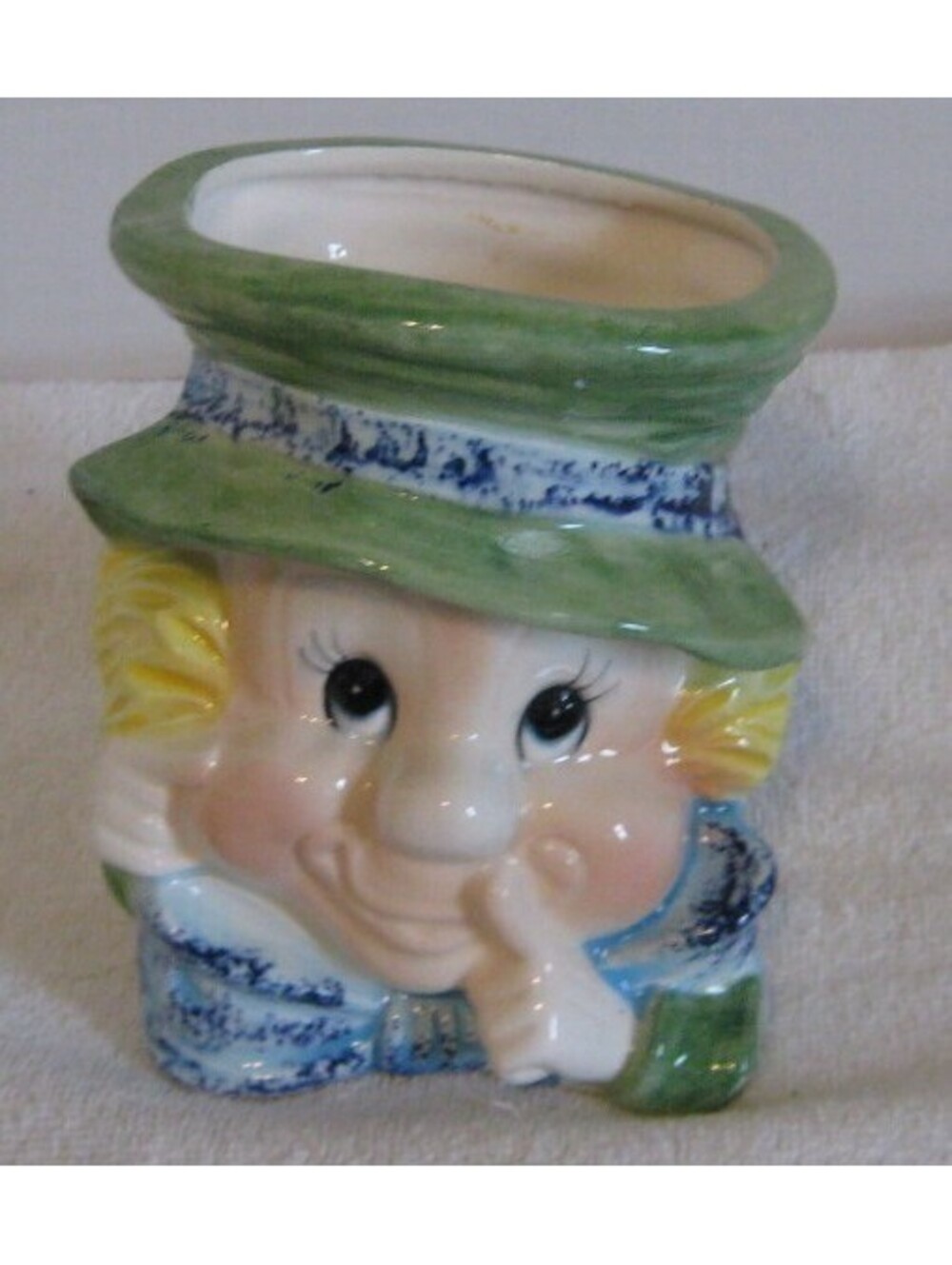 VTG 1960'S 6" NAPCO CERAMIC CLOWN HEAD VASE PLANTER KITSCH JAPAN